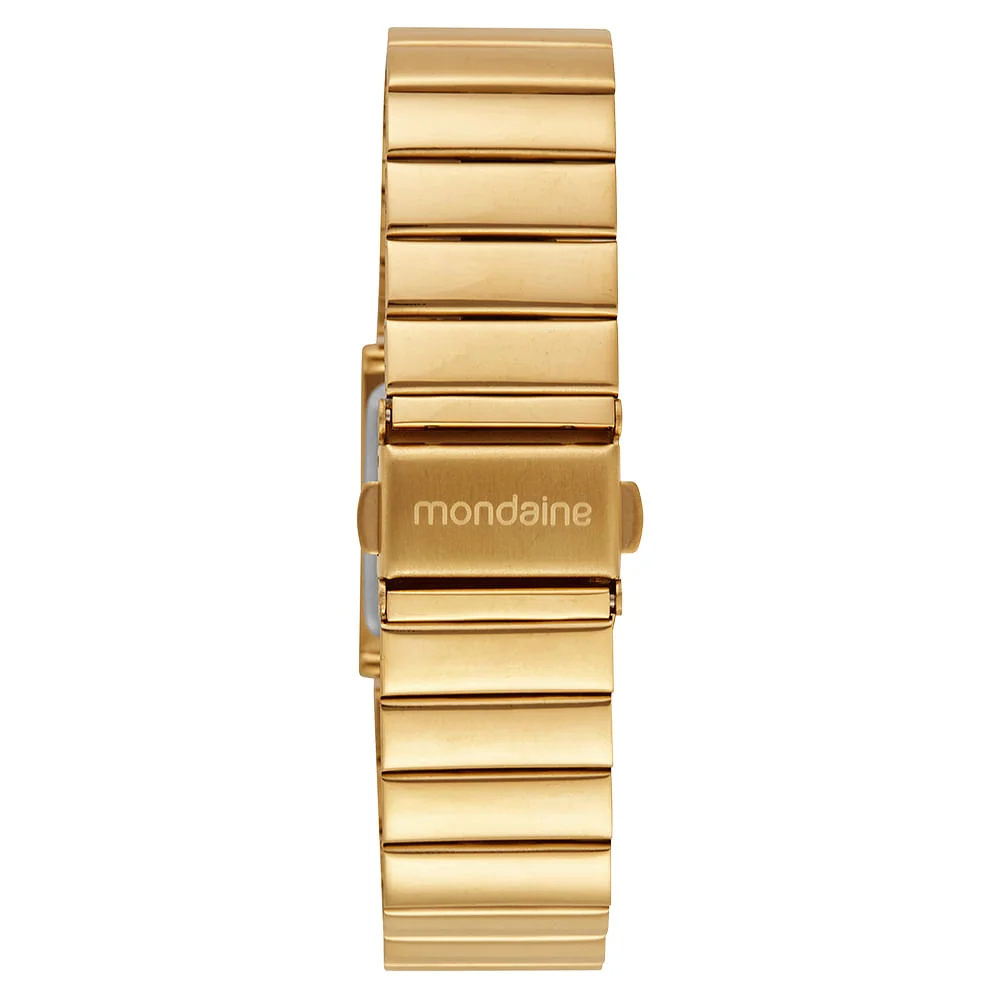 Relógio Feminino Quadrado Bracelete Dourado Dourado 4