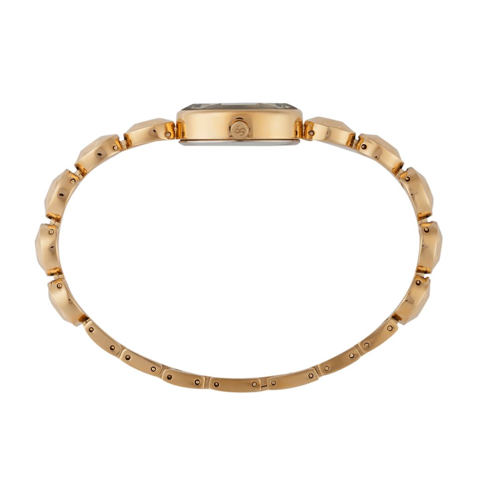 Relógio Feminino Analógico Oval Minimalista Dourado Dourado 3