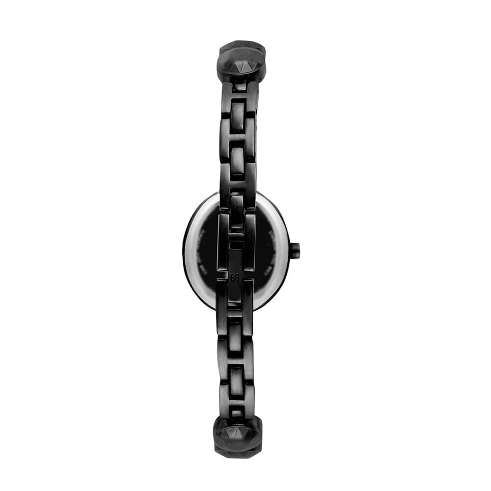 Relógio Feminino Analógico Oval Minimalista Preto Preto 5