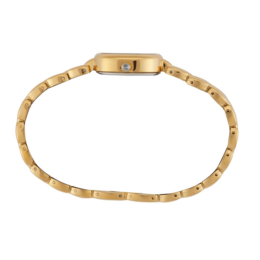 Relógio Feminino Analógico Oval Minimalista Preto Dourado 3
