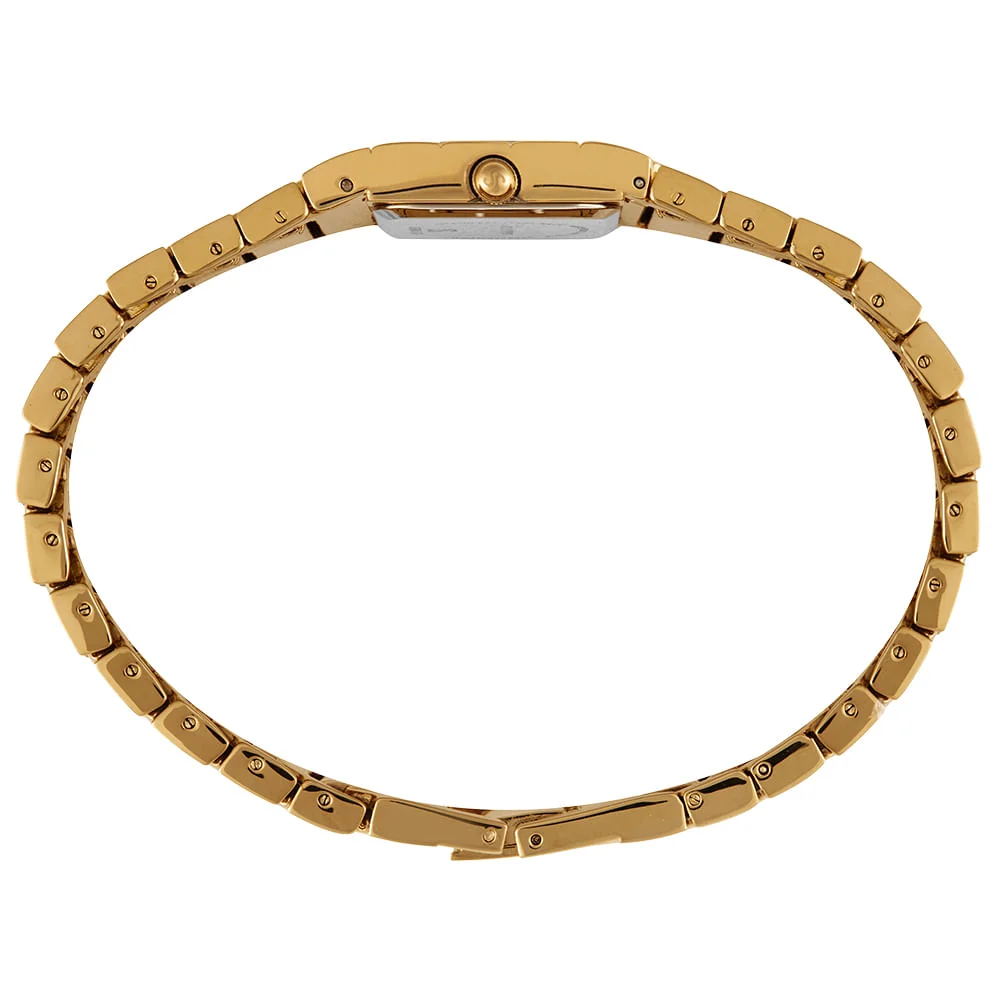 Relógio Bracelete Feminino Analógico Retangular Dourado Dourado 2