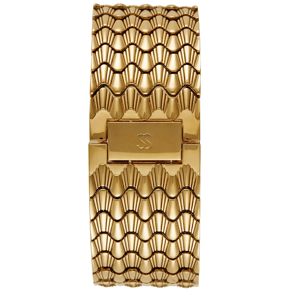 Relógio Bracelete Feminino Analógico Retangular Dourado Dourado 3