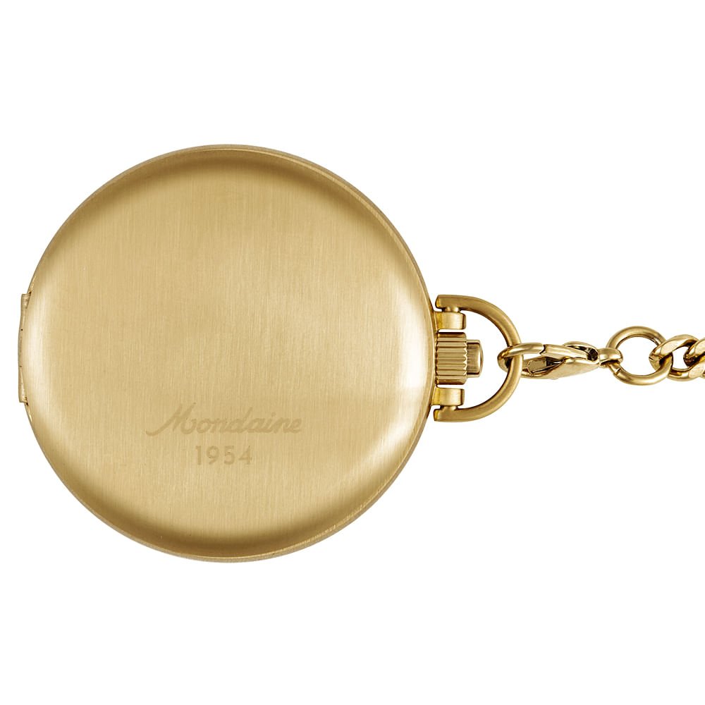 Relógio de Bolso Masculino Dourado com Abertura Automática Dourado 4