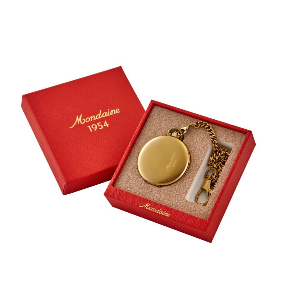 Relógio de Bolso Masculino Dourado com Abertura Automática Dourado 5