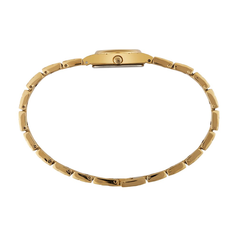 Relógio Bracelete Feminino Analógico Redondo Dourado Dourado 4