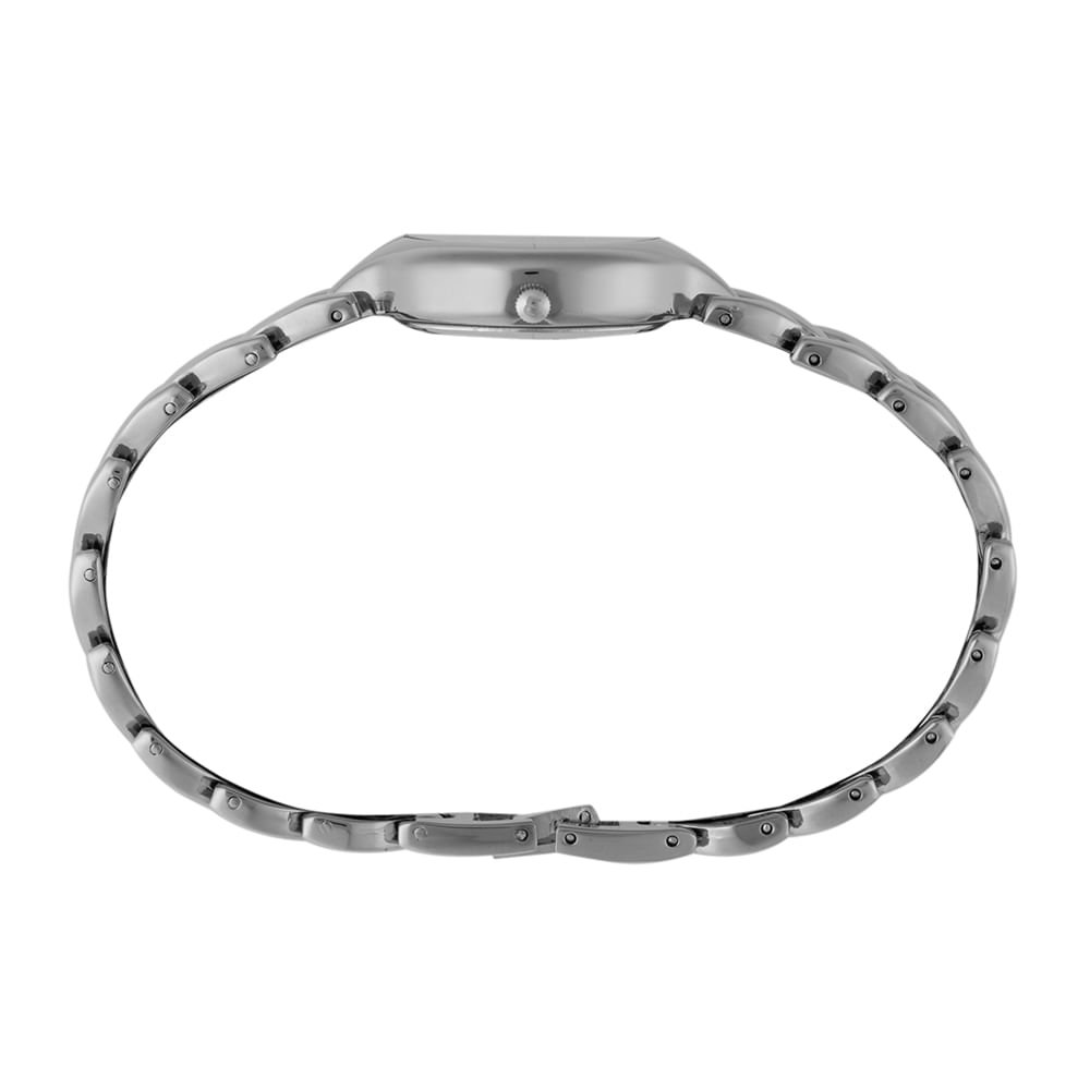 Relógio Feminino Prata Vintage Oval Prata 3