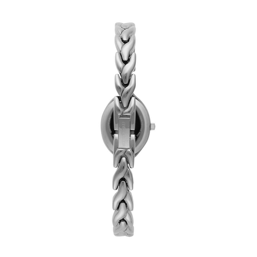 Relógio Feminino Prata Vintage Oval Prata 4