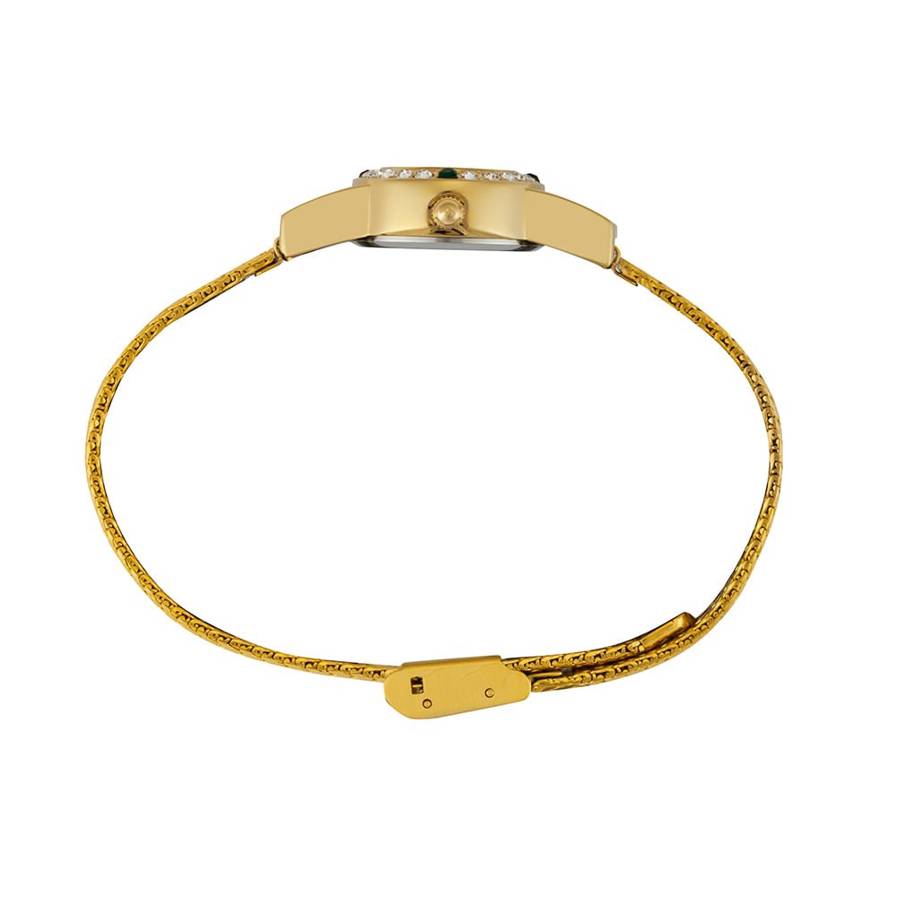 Relógio Feminino Madrepérola Dourado Oval Dourado 3