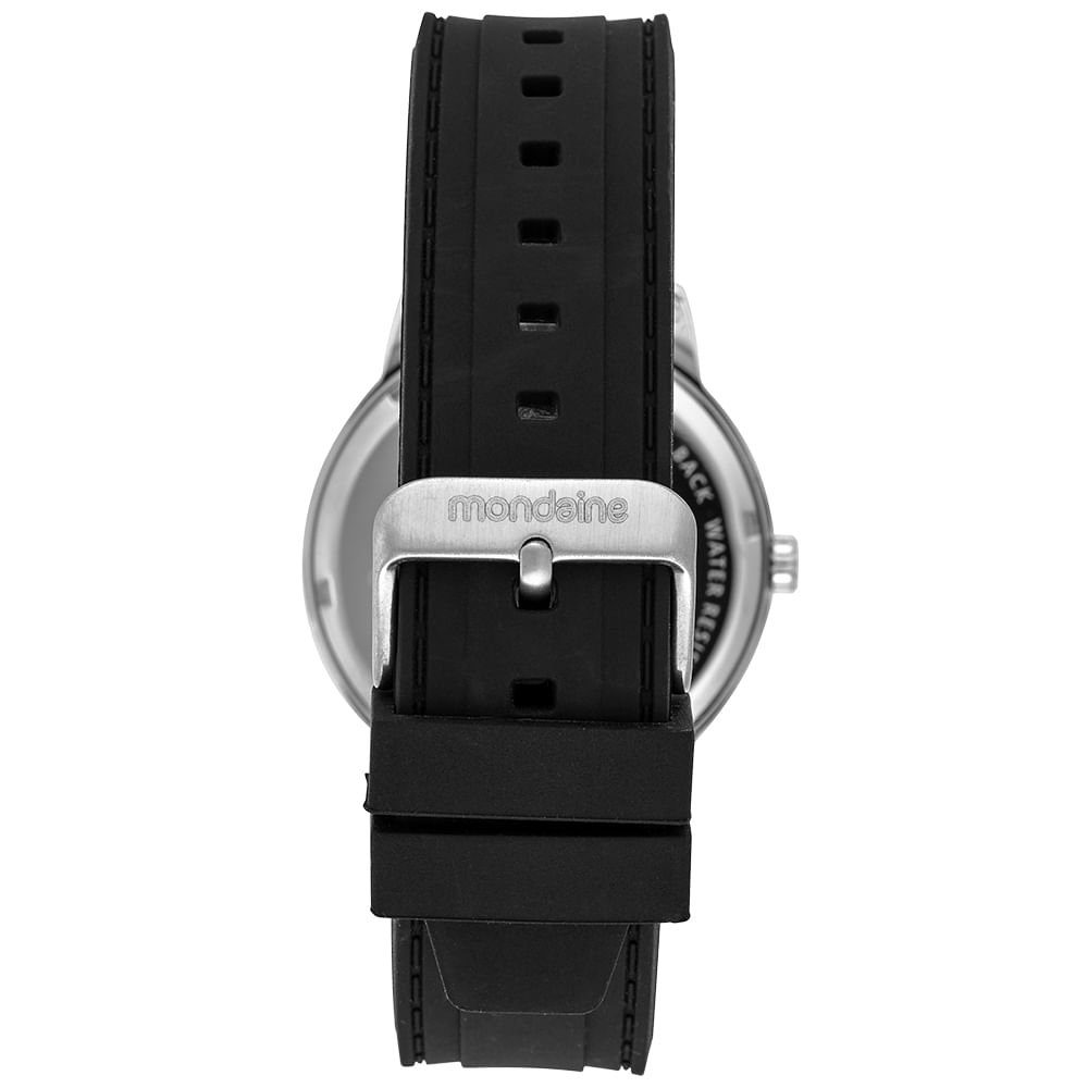 Relógio Masculino Azul Pulseira Silicone Esportivo Prata/Azul 3