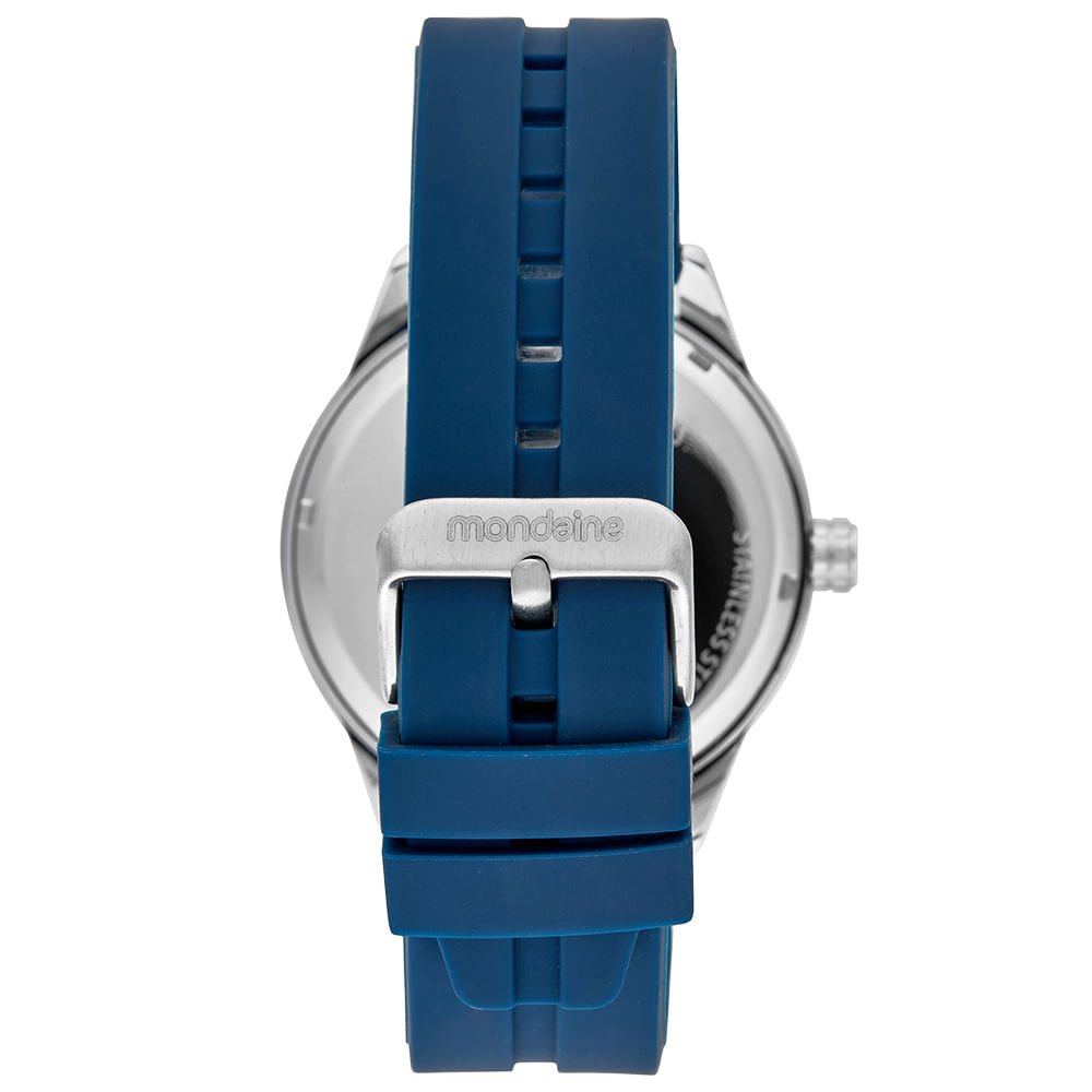 Relógio Masculino Azul Esportivo com Calendário Prata/Azul 3
