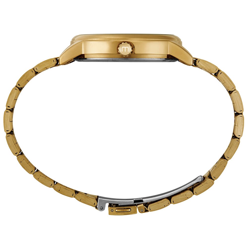 Relógio Masculino Analógico Dourado Minimalista Dourado 2