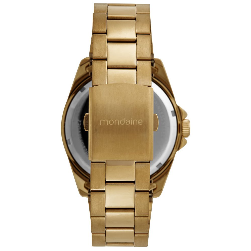 Relógio Masculino Dourado com Mostrador Texturizado Dourado 3