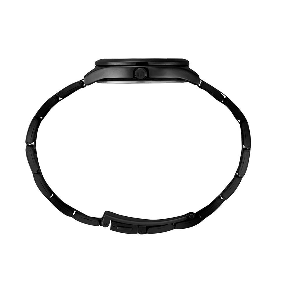 Relógio Feminino Black Madrepérola Numeração Completa Preto 2
