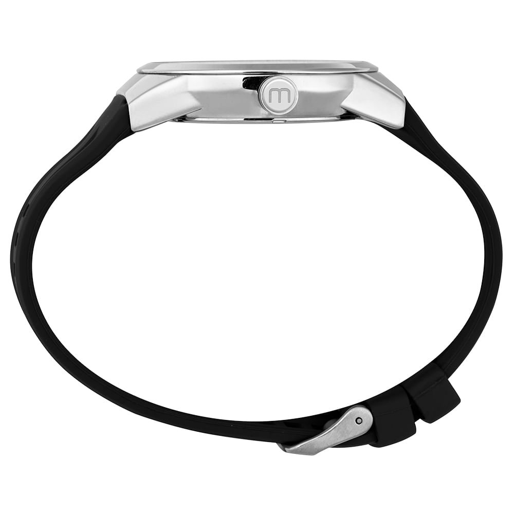 Relógio Masculino Analógico Verde com Silicone Preto Prata/Verde 2