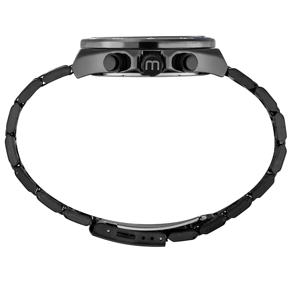 Relógio Masculino Cronógrafo Black em Aço Preto 2