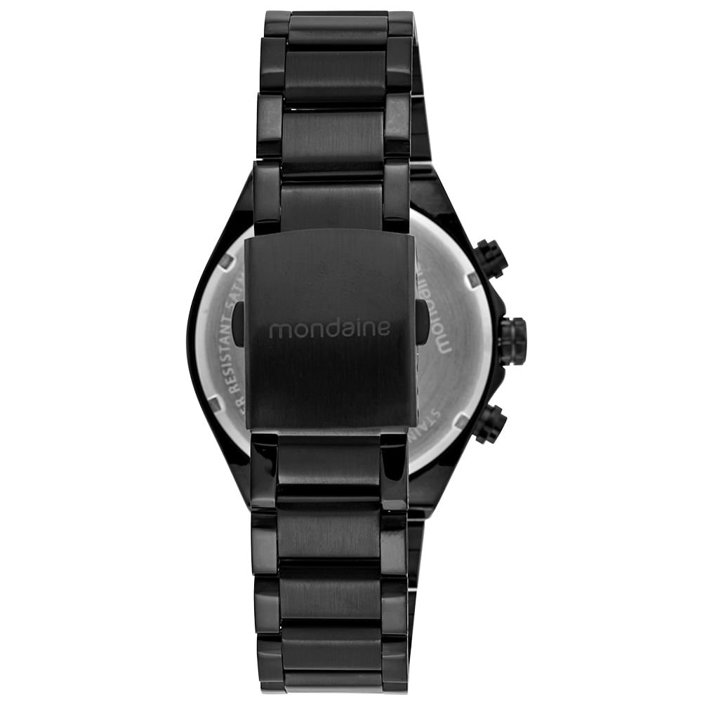 Relógio Masculino Cronógrafo Black em Aço Preto 3