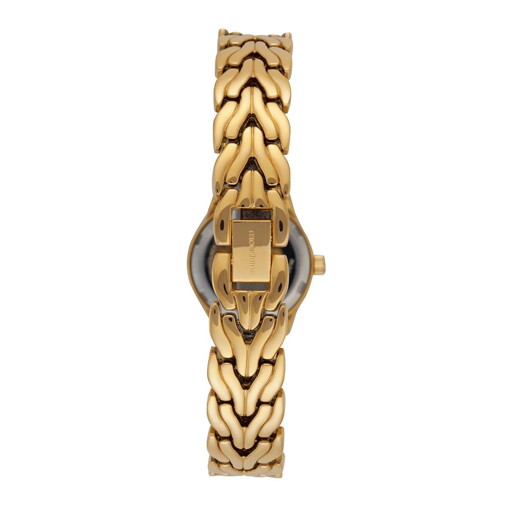 Relógio Feminino Dourado com Pulseira Moderna Dourado 3