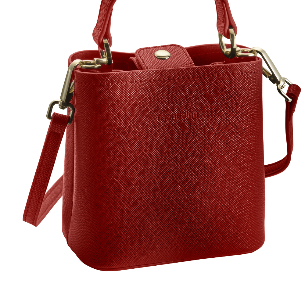 Kit Relógio Feminino Dourado com Bolsa Vermelha Dourado 5