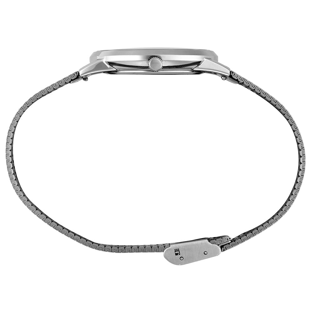 Relógio Masculino Prata Retrô Mostrador Esmaltado Prata 3