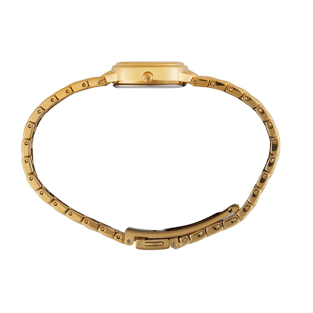 Relógio Feminino Vintage Dourado com Cristais Dourado 2
