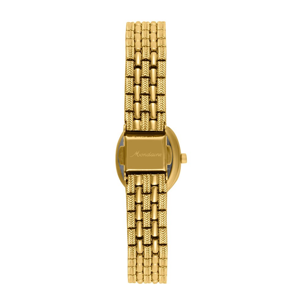 Relógio Feminino Vintage Dourado com Cristais Dourado 3