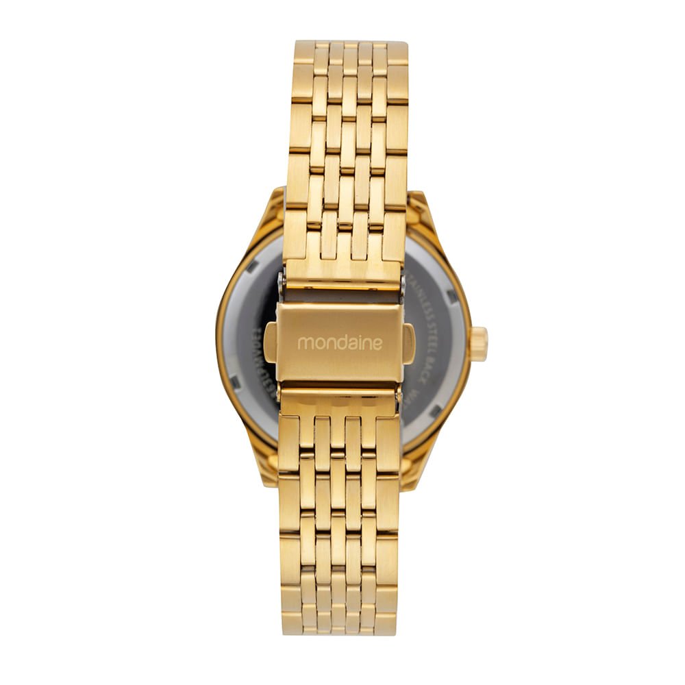 Kit Relógio Feminino Dourado Relicário de Coração Dourado 4