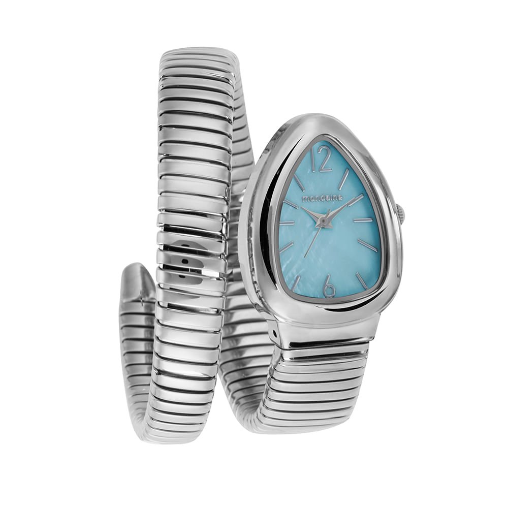 Relógio Feminino Serpens Azul Pulseira Dupla