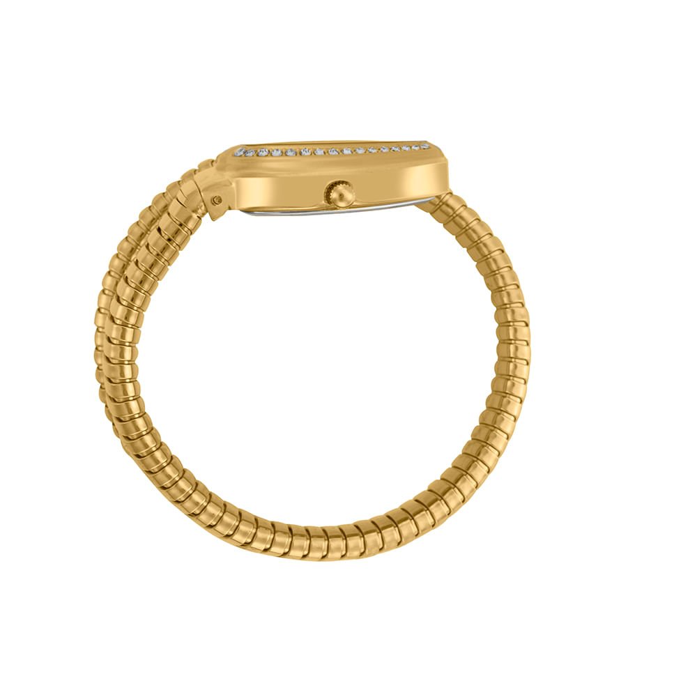 Relógio Feminino Serpens Dourado Pulseira Dupla Dourado 3