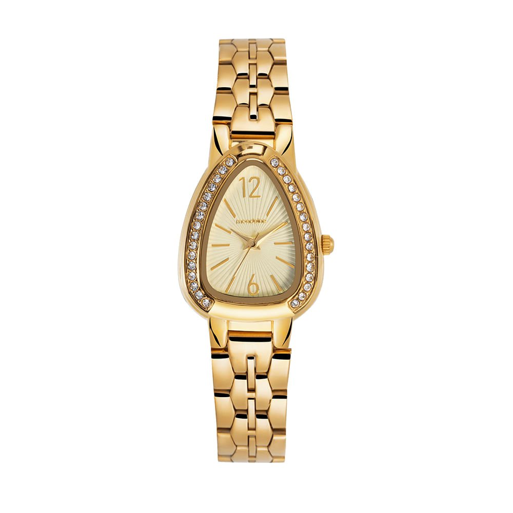 Relógio Feminino Serpens Dourado com Cristais