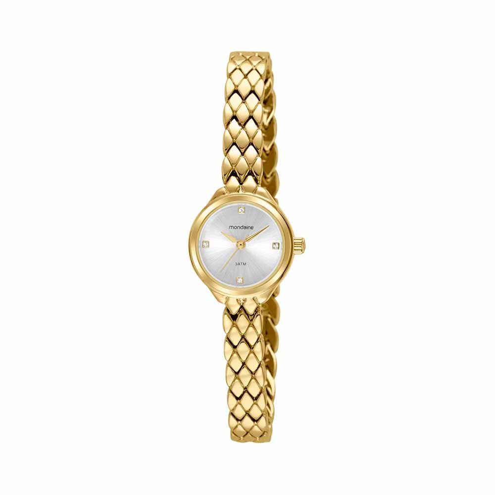 Relógio Feminino Social Dourado Dourado 3