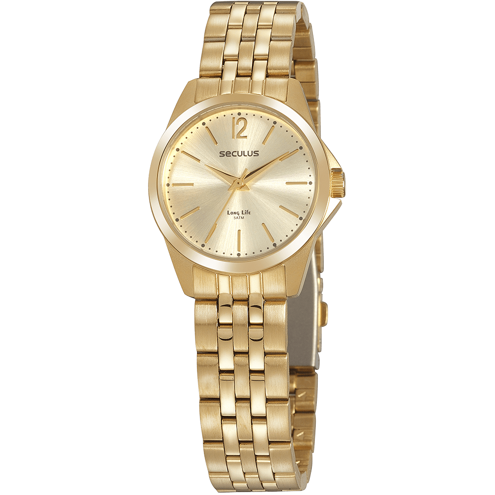 Relógio Feminino Casual Delicado Aço Dourado Dourado 1