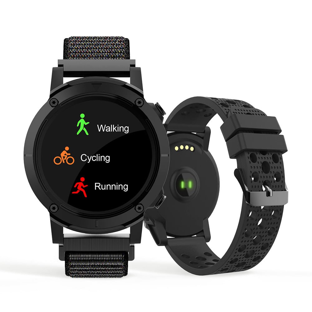 Relógio Smartwatch Troca Pulseira com Função GPS Grafite