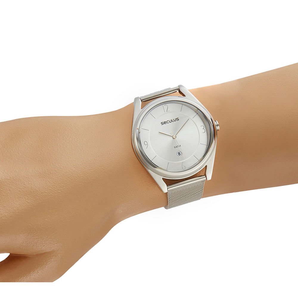 Kit Relógio Masculino Clássico Bodas Prata Prata 4