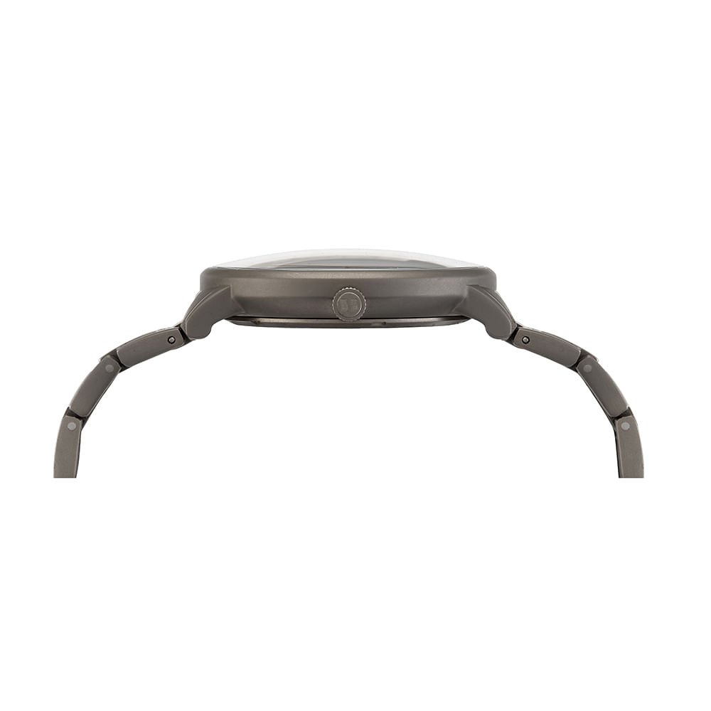 Relógio Masculino em Titânio Calendário Cinza Cinza 4