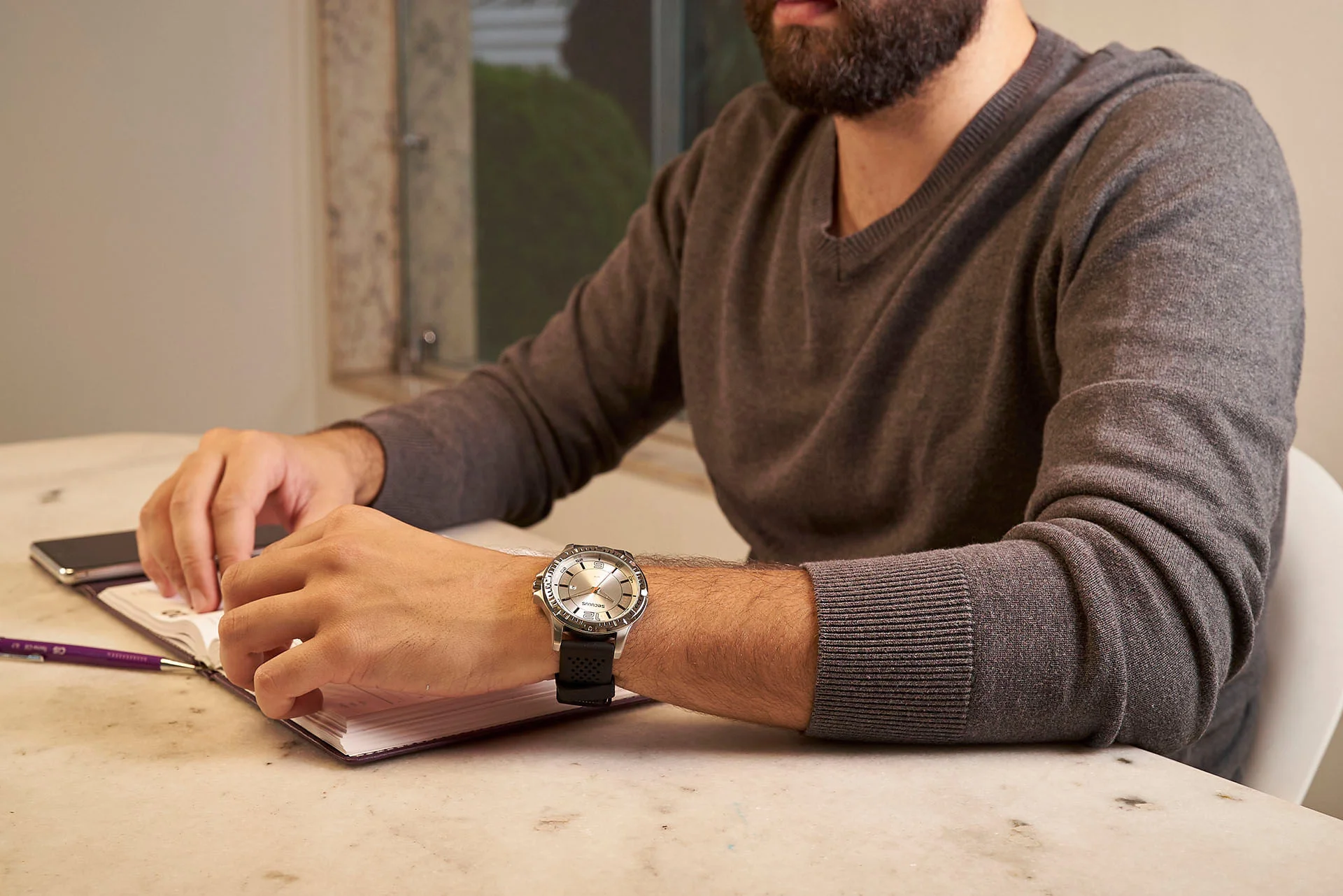 Relógio Masculino Calendário Esportivo Preto Preto 2