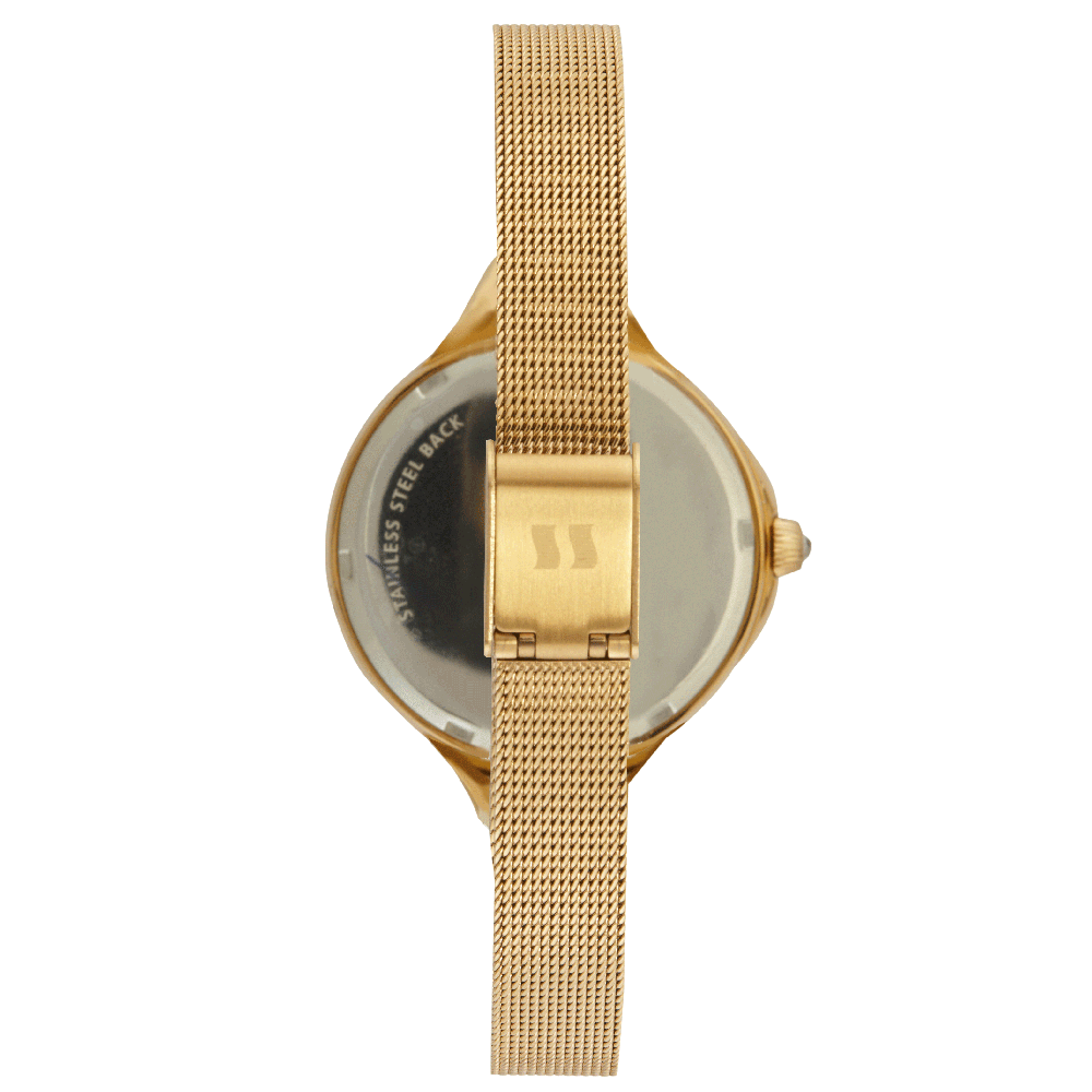 Relógio Feminino Madrepérola Dourado Dourado 4