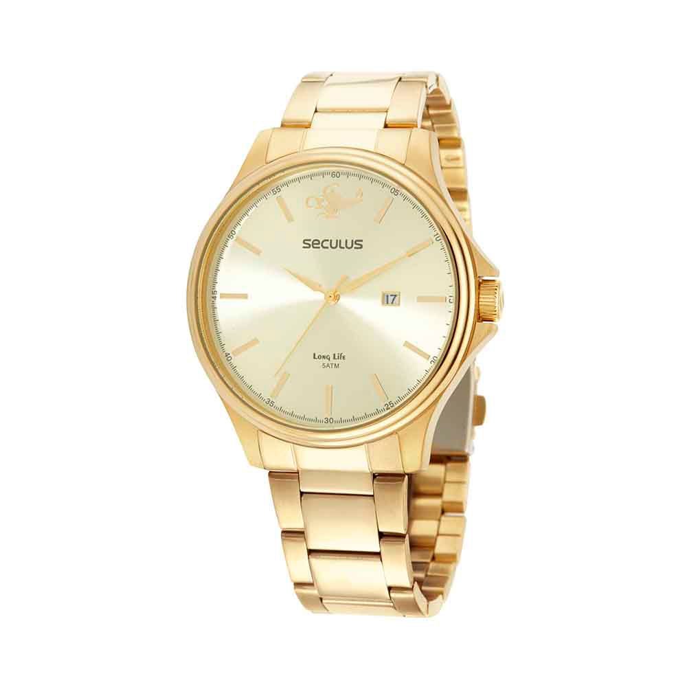 Kit Relógio Masculino Enfermagem Dourado Dourado 3