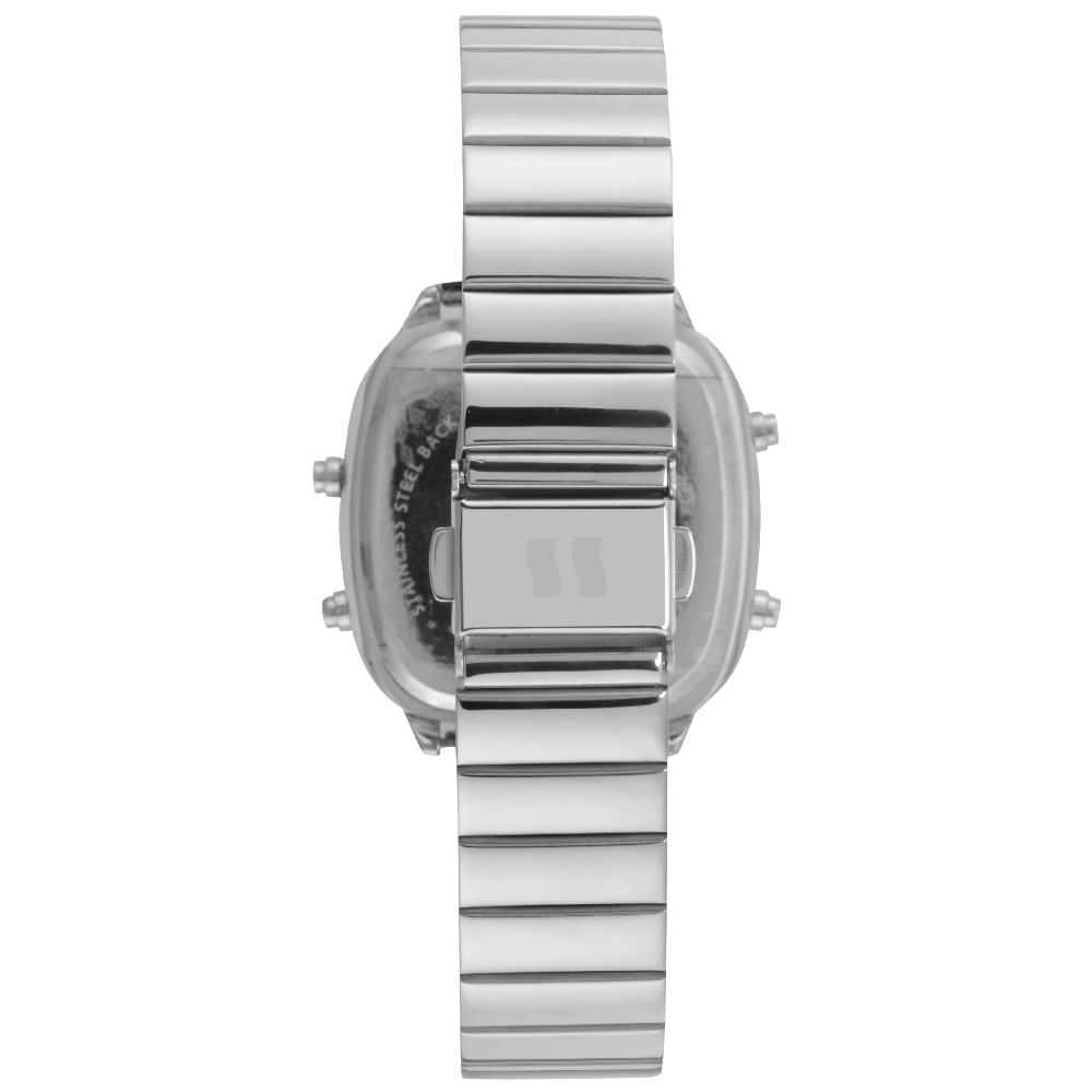 Relógio Feminino Quadrado Vintage Prateado Prata 4