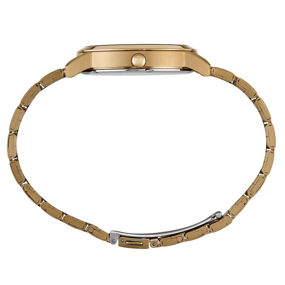 Kit Relógio Feminino Dourado Eu Vivo a Palavra Dourado 2