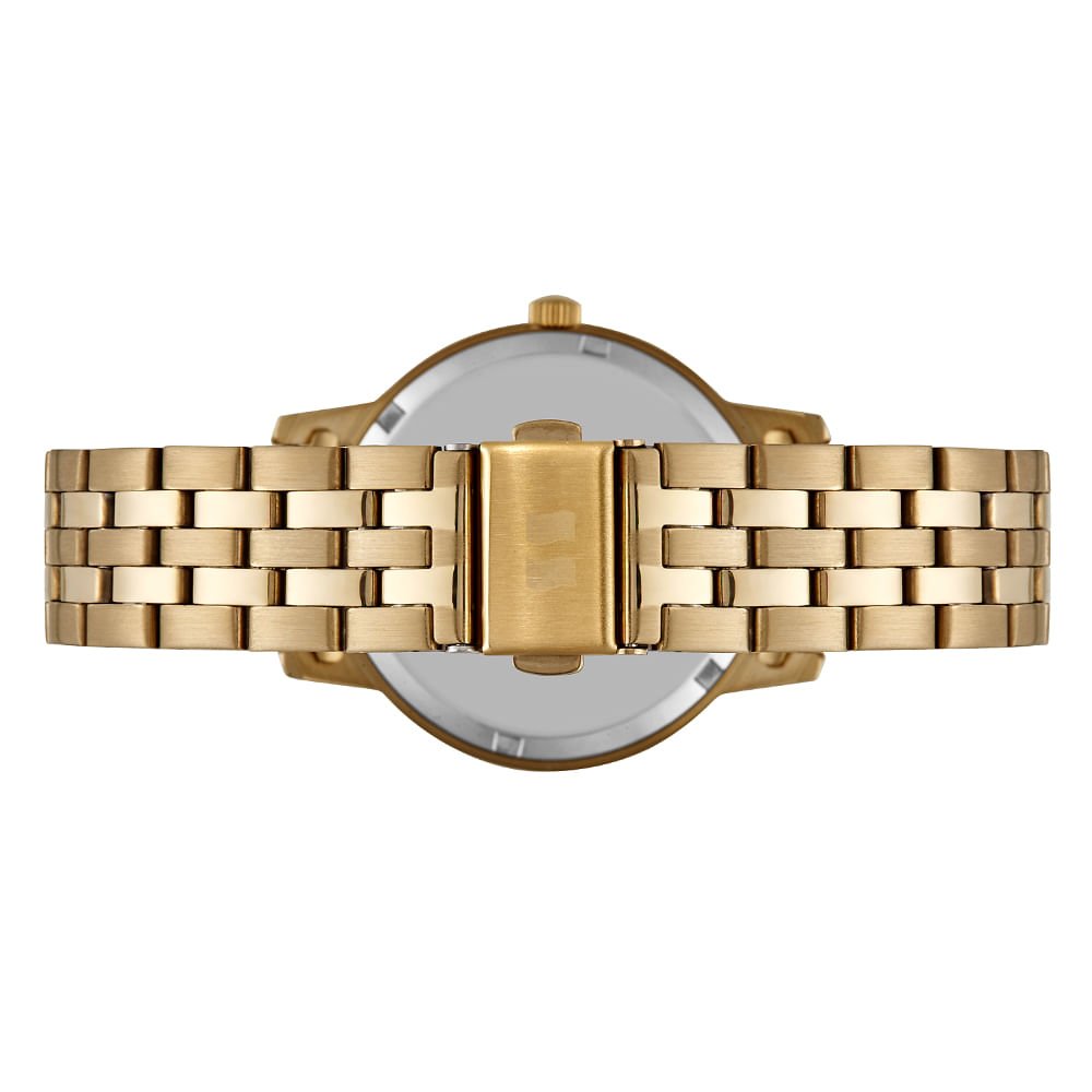 Kit Relógio Feminino Dourado Eu Vivo a Palavra Dourado 3