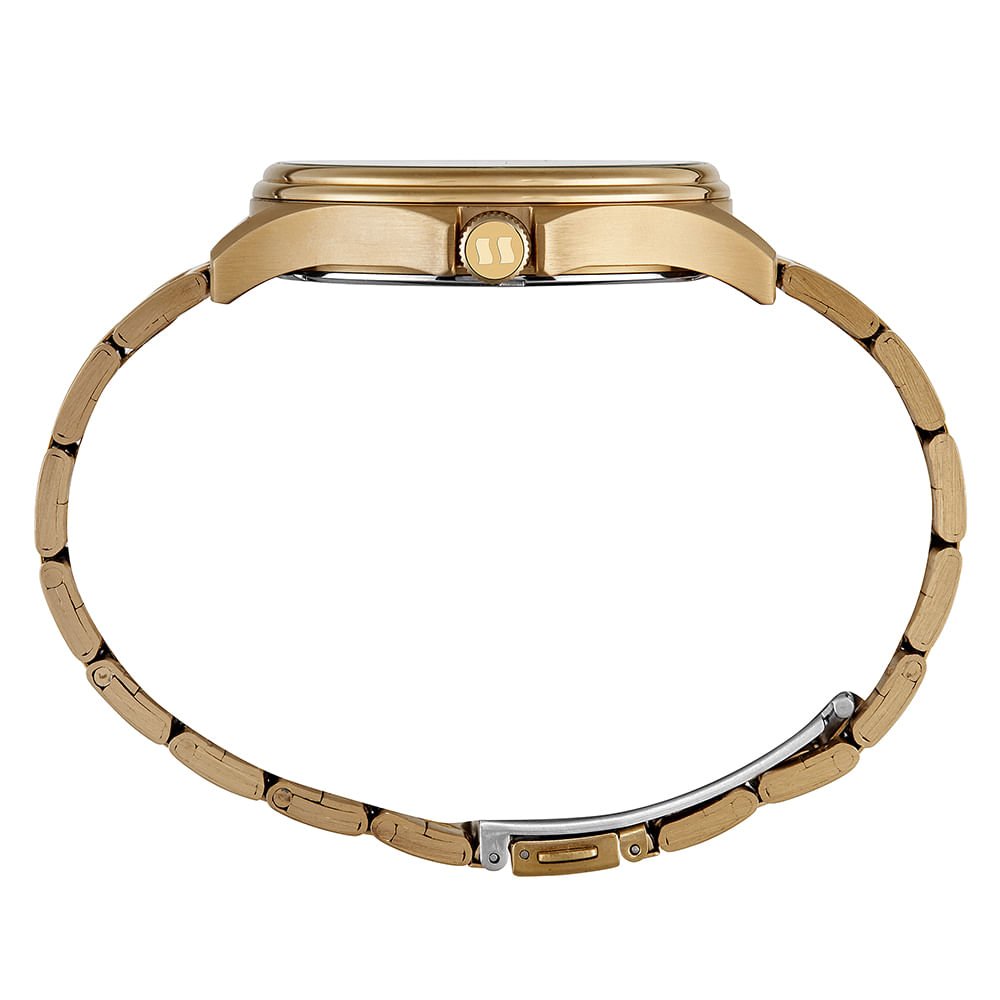 Kit Relógio Masculino Sagrada Família Dourado Dourado 3