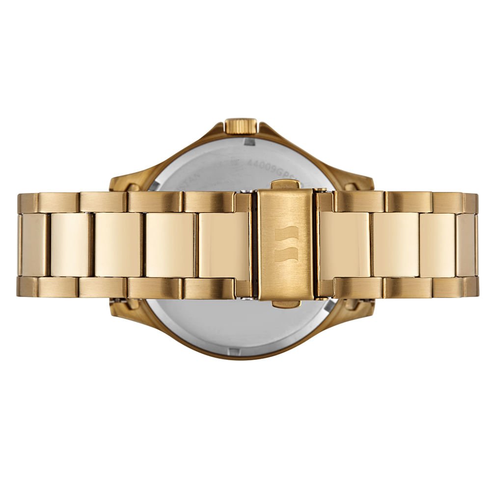 Kit Relógio Masculino Sagrada Família Dourado Dourado 4