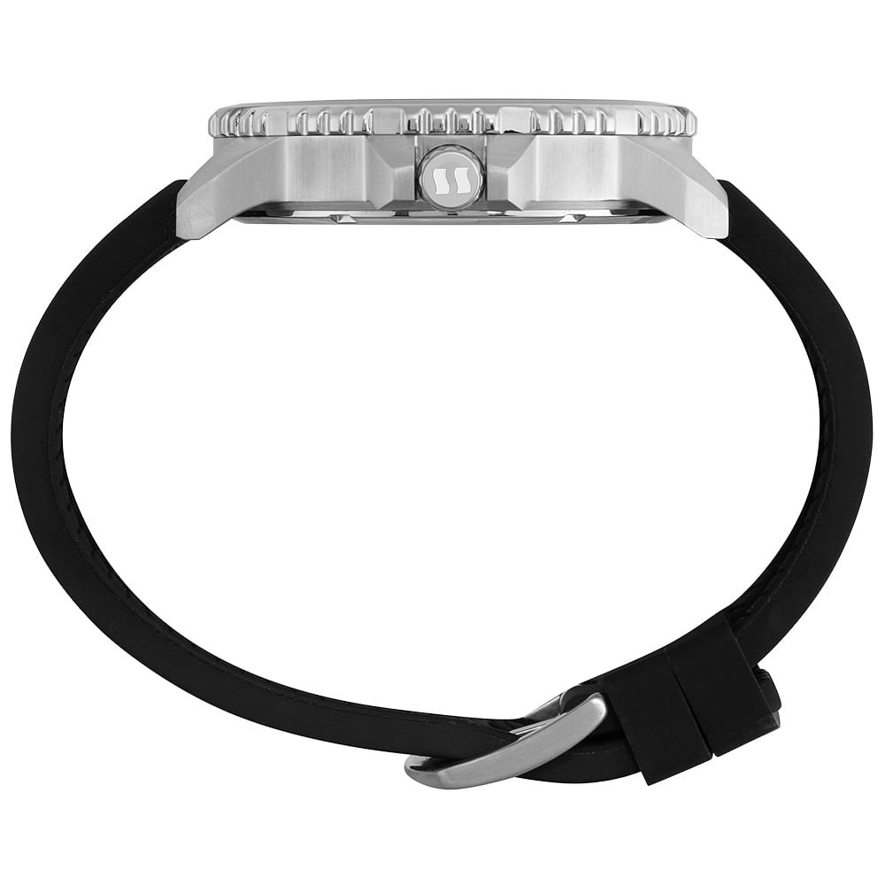 Relógio Masculino Casual Nylon Prata Prata 3