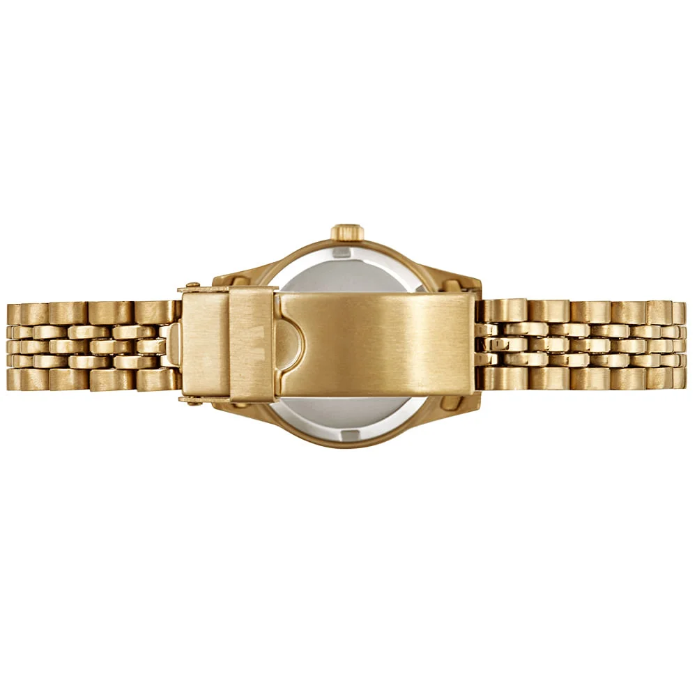 Relógio Feminino Aço Clássico Dourado Dourado 4