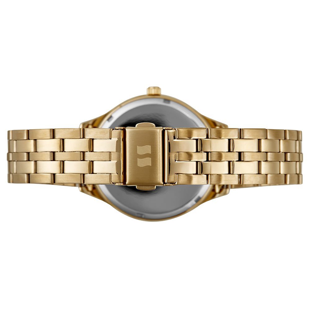 Relógio Feminino Cristais Dourado Dourado 4