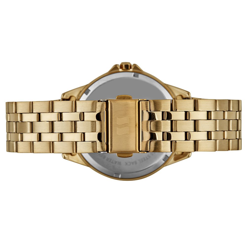 Relógio Feminino Cristais Dourado Dourado 4