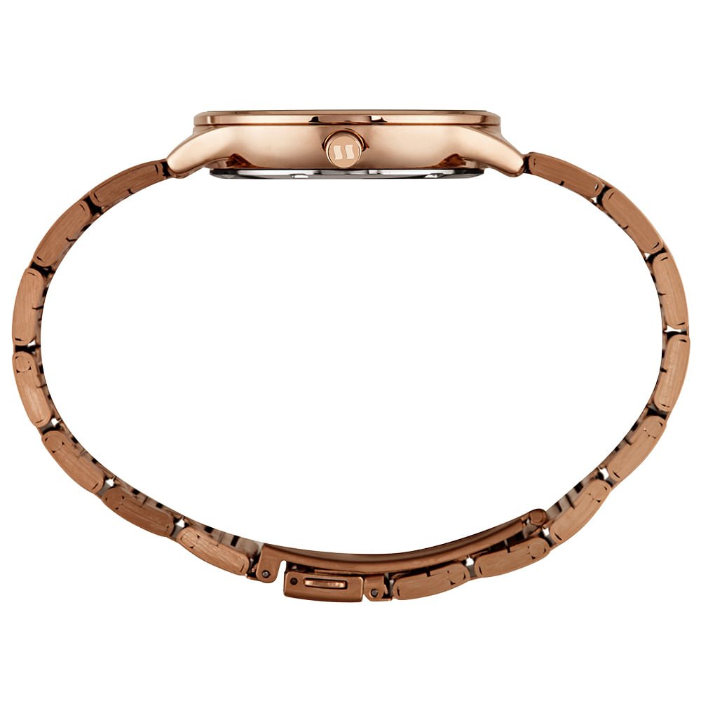 Relógio Feminino Casual Rose Calendário Rosa 3