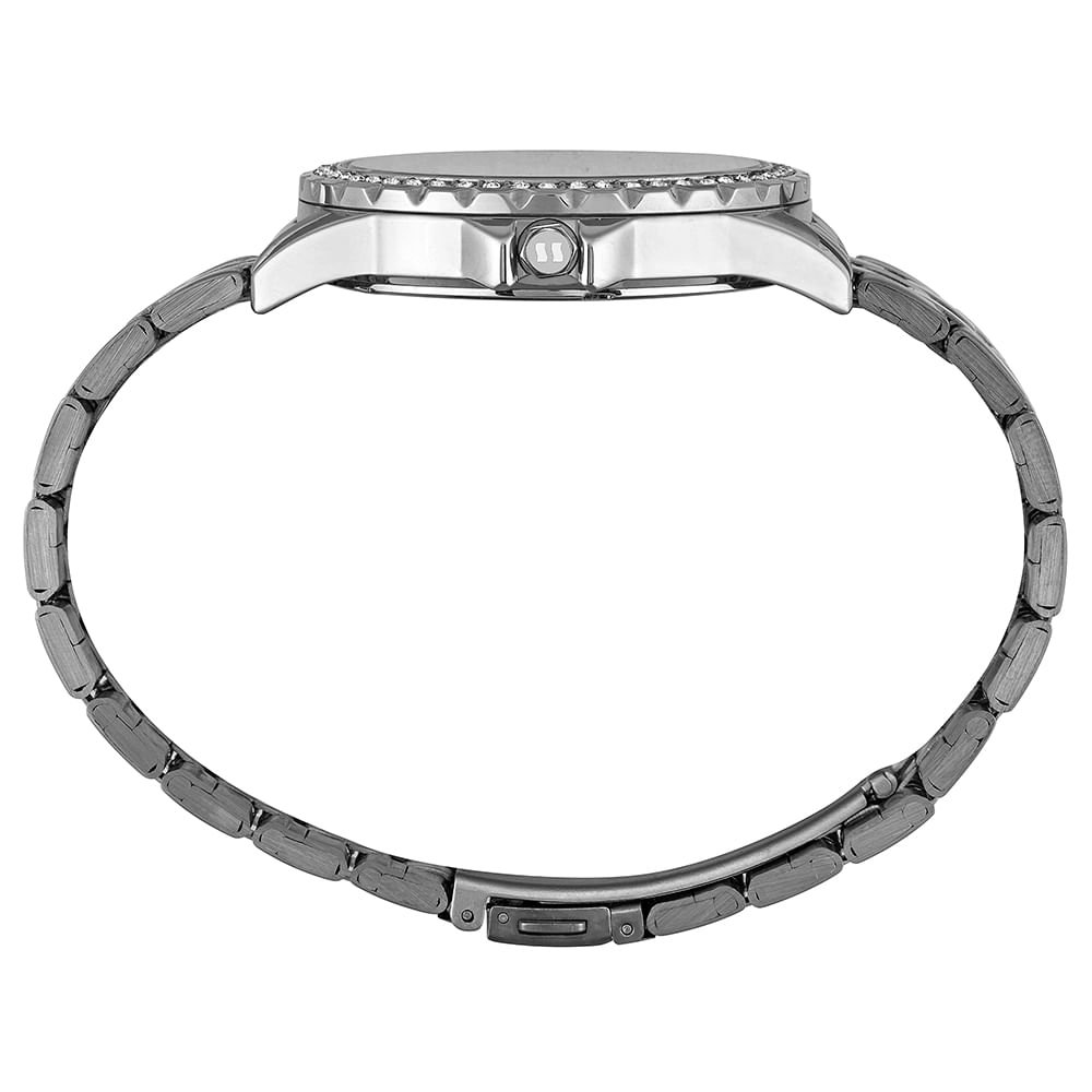 Relógio Feminino Cristais Prata Prata 3