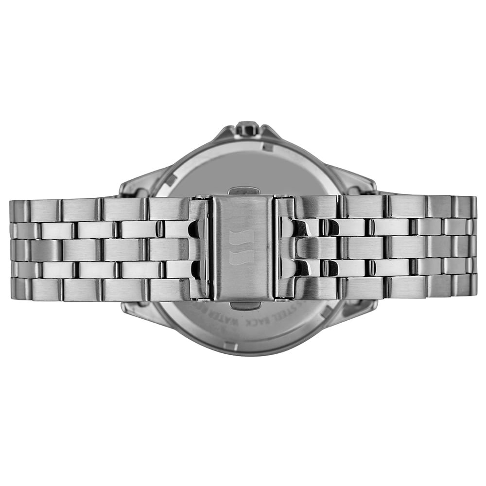 Relógio Feminino Cristais Prata Prata 4