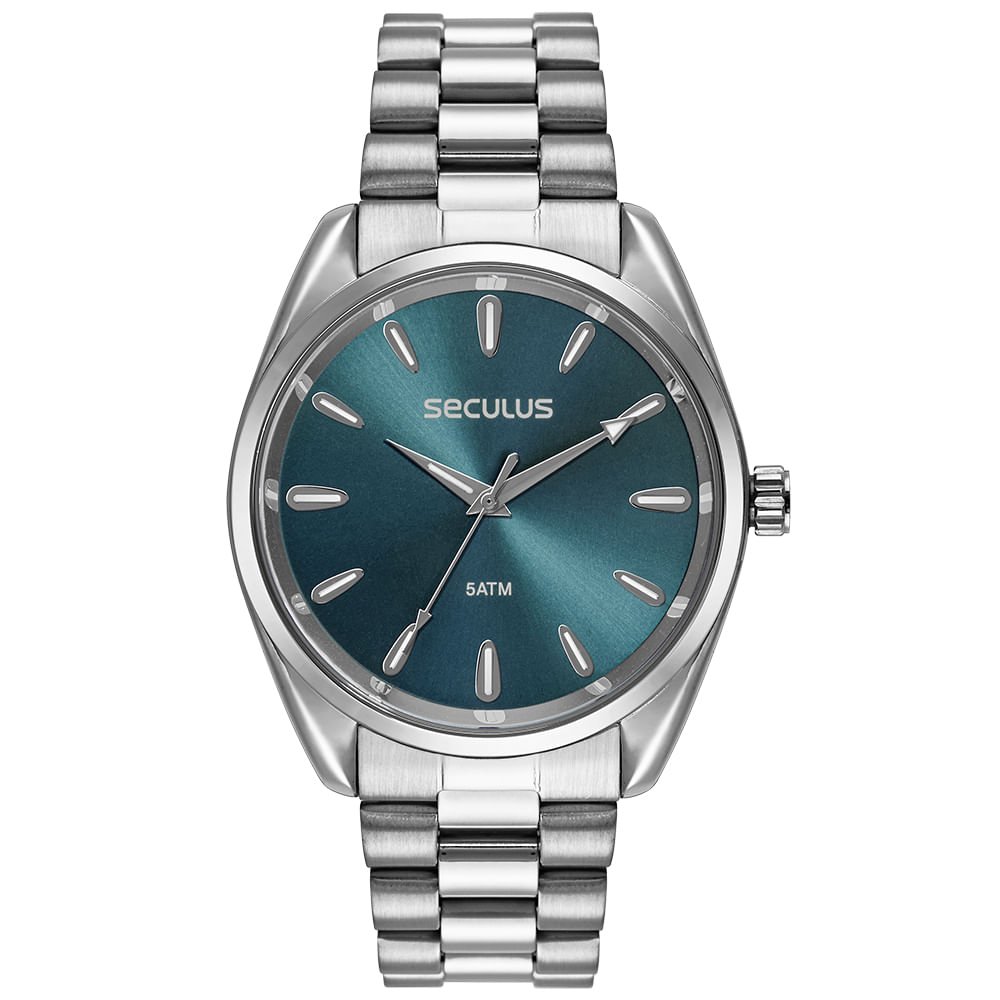 Relógio Feminino Prata Com Mostrador Verde Verde 1